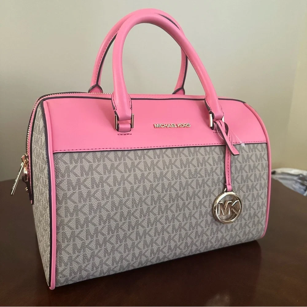 Michael Kors Jet Set Travel Duffle Satchel Shoulder Crossbody Bag & wallet set - Picture 8 of 17